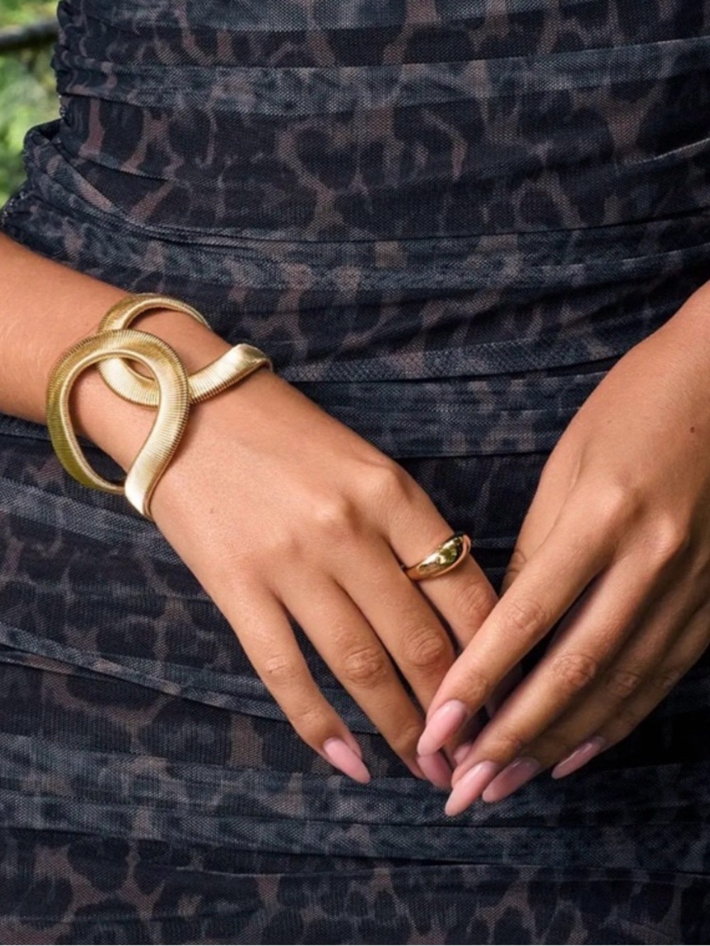 Park Lane Giselle Gold Tone Sculptural Loop Bracelet - Picture 2 of 7